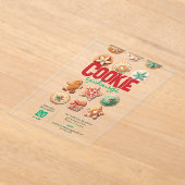 Cookie Exchange Niedliche Weihnachtsfeier Acryleinladungen (Ablage )