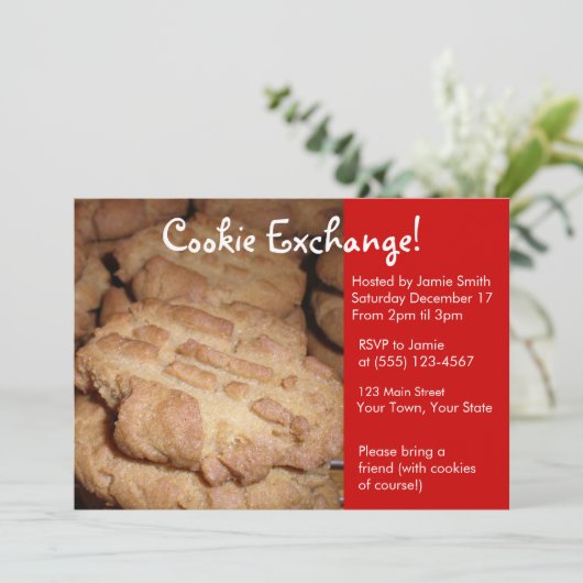 Cookie Exchange-Party Einladung (Stehend Vorderseite)