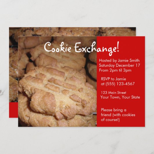 Cookie Exchange-Party Einladung (Vorne/Hinten)
