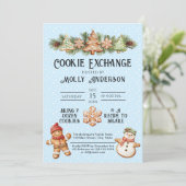Cookie Exchange-Party Einladung (Stehend Vorderseite)