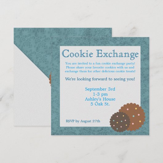 Cookie Exchange-Party Einladung (Vorne/Hinten)