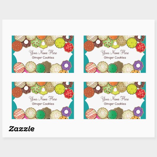 Cookie Exchange-Party-Label Rechteckiger Aufkleber (Blatt)