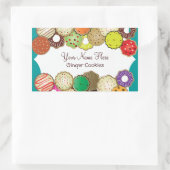 Cookie Exchange-Party-Label Rechteckiger Aufkleber (Tasche)