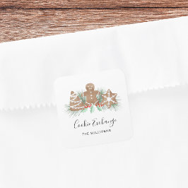 Cookie Exchange Quadratischer Aufkleber