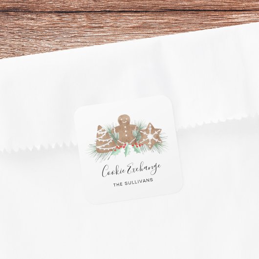 Cookie Exchange Quadratischer Aufkleber
