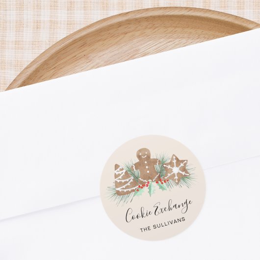 Cookie Exchange Runder Aufkleber