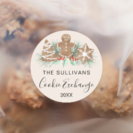 Cookie Exchange Runder Aufkleber