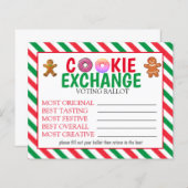 Cookie Exchange Stimmzettel Cookie Wahlkarten (Vorne/Hinten)