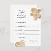 Cookie Exchange-Stimmzettel Einladung (Vorne/Hinten)