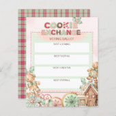 Cookie Exchange Stimmzettel Gingerbrot (Vorne/Hinten)