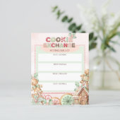 Cookie Exchange Stimmzettel Gingerbrot (Stehend Vorderseite)