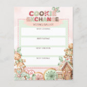 Cookie Exchange Stimmzettel Gingerbrot (Vorderseite)