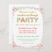 Cookie Exchange Swap Party Einladen mit w/ Anweisu Einladung (Vorne/Hinten)