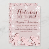 Cookie Exchange Swap Weihnachtsbaum Feiertag Rosa Einladung (Vorne/Hinten)