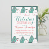 Cookie Exchange Swap Weihnachtsbaum Urlaub Einladung (Stehend Vorderseite)