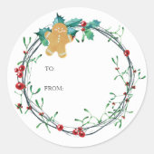 Cookie Exchange Weihnachtsaufkleber Runder Aufkleber (Vorderseite)