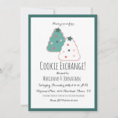 Cookie Exchange Weihnachtsbaum Cookies Urlaub Einladung (Vorderseite)