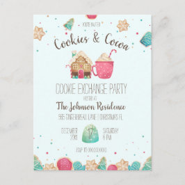 Cookie Exchange Weihnachtsbudget Party Einladung Postkarte
