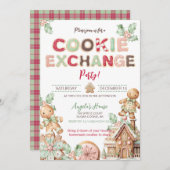 Cookie Exchange Weihnachtscookies Lebkuchen Einladung (Vorne/Hinten)