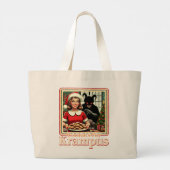 Cookie For Krampus Merry Krampus Christmas Horror Jumbo Stoffbeutel (Rückseite)