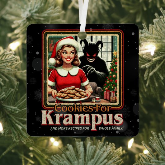 Cookie For Krampus Merry Krampus Christmas Horror Ornament Aus Metall (InSitu)