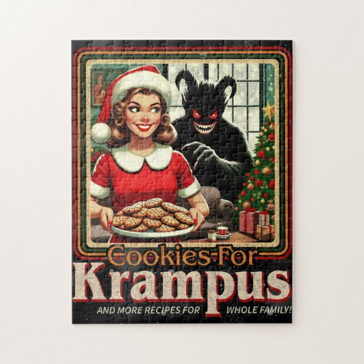 Cookie For Krampus Merry Krampus Christmas Horror Puzzle (Vertikal)