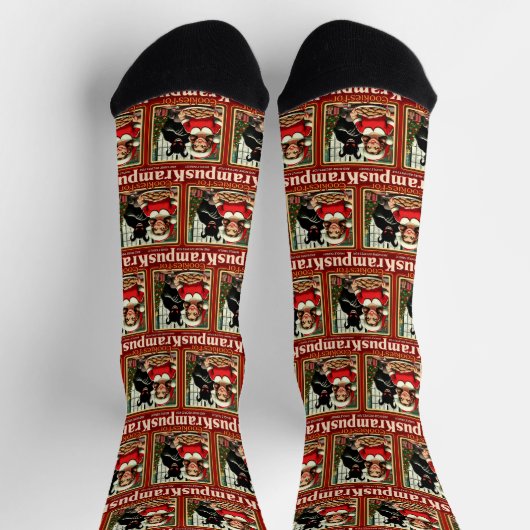 Cookie For Krampus Merry Krampus Christmas Horror Socken (Oben)