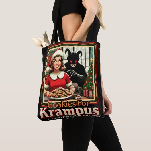 Cookie For Krampus Merry Krampus Christmas Horror Tasche (Von Nahem)