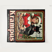 Cookie For Krampus Merry Krampus Christmas Horror Wandteppich (Vorderseite (Horizontal))