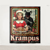 Cookie For Krampus Merry Krampus Christmas Horror Wandteppich (Vorderseite)