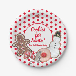 Cookie für Weihnachten Maus Red Dot Custom Pappteller