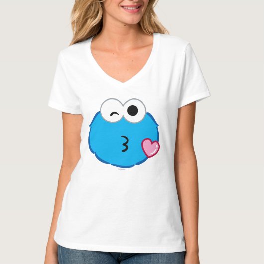 Cookie-Gesicht, die einen Kuss werfen T-Shirt (Vorderseite)