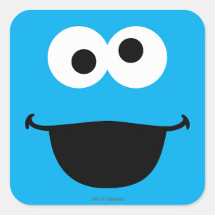 Cookie-Gesichtskunst Quadratischer Aufkleber