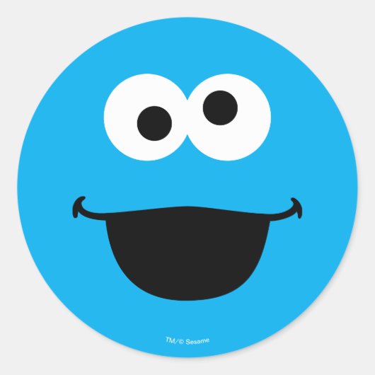Cookie-Gesichtskunst Runder Aufkleber (Vorderseite)