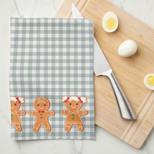 Cookie Green Gingerbrot Monogram Baking Geschirrtuch (Viertel Falte)