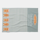 Cookie Green Gingerbrot Monogram Baking Geschirrtuch (Horizontal)