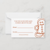 Cookie Guessing Game| Christmas Party Brown Mitteilungskarte (Vorderseite)