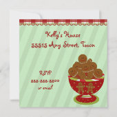 Cookie Holiday Party Einladung (Rückseite)