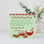 Cookie Holiday Party Einladung (Stehend Vorderseite)