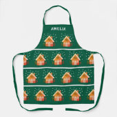 Cookie House Snowflakes Familie Weihnachten Schürze (Vorderseite)