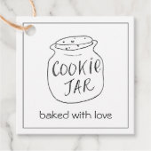 Cookie Jar gebacken mit Liebe kleine Unternehmen Geschenkanhänger (Vorderseite)
