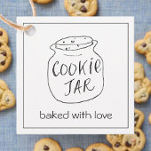 Cookie Jar gebacken mit Liebe kleine Unternehmen Geschenkanhänger