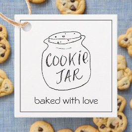 Cookie Jar gebacken mit Liebe kleine Unternehmen Geschenkanhänger
