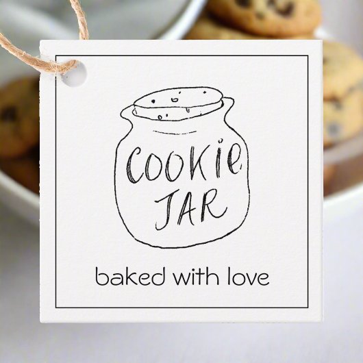 Cookie Jar gebacken mit Liebe kleine Unternehmen Geschenkanhänger