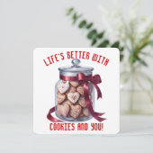 Cookie Jar - Valentine's Day Card Dankeskarte (Stehend Vorderseite)