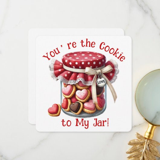 Cookie Jar - Valentine's Day Card Dankeskarte (Vorderseite/Rückseite Beispiel)