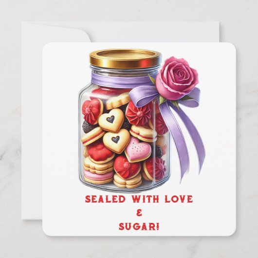 Cookie Jar - Valentine's Day Card Dankeskarte (Vorderseite)