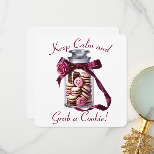 Cookie Jar - Valentine's Day Card Dankeskarte (Vorderseite/Rückseite Beispiel)