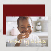 Cookie Joy Weihnachtskarte Feiertagskarte (Vorne/Hinten)