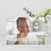 Cookie Joy Weihnachtskarte Feiertagskarte (Stehend Vorderseite)